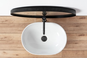 LAVOAR REA AMELIA, ALB, 48 CM, DIN CERAMICA, CALITATE SUPERIOARA - Img 3