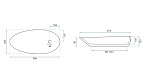 LAVOAR REA GRETA, ALB, 77 CM, DIN CERAMICA, CALITATE SUPERIOARA - Img 6