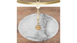 LAVOAR REA LINDA, EFECT DE MARMURA, 48,5 CM, DIN CERAMICA, CALITATE SUPERIOARA - Img 3