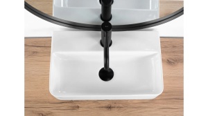LAVOAR REA NAOMI, ALB, 45,5 CM, DIN CERAMICA, CALITATE SUPERIOARA - Img 4
