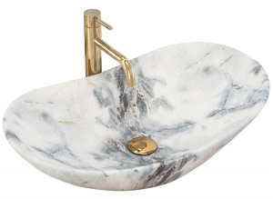 LAVOAR REA ROYAL, GRANIT MAT, 60,5 CM, EFECT DE MARMURA MATA, DIN CERAMICA, CALITATE SUPERIOARA - Img 5