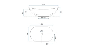 LAVOAR REA ROYAL MINI, 47,5 CM, ALB, DIN CERAMICA, CALITATE SUPERIOARA - Img 6