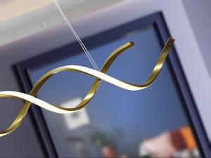 LUSTRA/PLAFONIERA DIDO, 116 CM, AURIU/OPAL, DIN METAL SI SILICON, STIL MODERN - Img 2