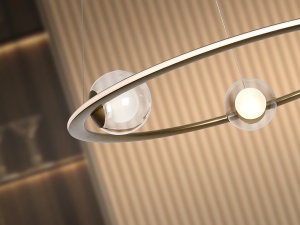 LUSTRA/PLAFONIERA TIRSA, 60CM, BRONZ/OPAL/TRANSPARENT, DIN METAL, STICLA SI SILICON, STIL MODERN - Img 2