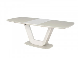MASA, 160(220)X90, DINING EXTENSIBILA, ARMANI CREM MAT, STIL MODERN SIGNAL - Img 2