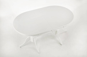 MASA DINING EXTENSIBILA JOSEPH, ALBA, 150/190 CM, BLAT DIN MDF SI PICIOARE DIN LEMN MASIV, STIL CLASIC - Img 5