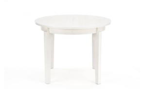MASA DINING EXTENSIBILA SORBUS, ALBA, 100/200 CM, BLAT DIN MDF SI PICIOARE DIN LEMN MASIV, STIL CLASIC - Img 4