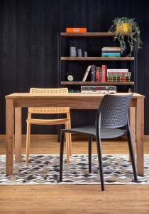 MASA DINING KSAWERY, STEJAR CRAFT, 120 CM, BLAT DIN PAL SI PICIOARE DIN MDF, STIL CLASIC - Img 2