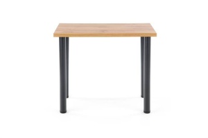 MASA DINING MODEX 2, STEJAR WOTAN/NEGRU, 90 CM, BLAT DIN PAL SI PICIOARE DIN METAL , STIL MODERN - Img 3