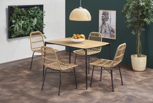 MASA DINING TORISTO STEJAR AURIU/NEGRU STIL MODERN HALMAR - Img 2