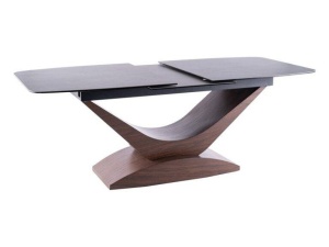 MASA EXTENSIBILA DOLCE, 180/240 CM, EFECT DE MARMURA GRI/NUC, DIN STICLA SECURIZATA, CERAMICA SI MDF, STIL MODERN - Img 8