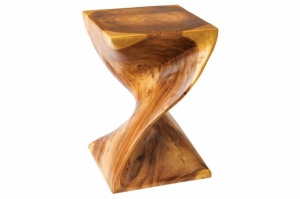 MASUTA DE CAFEA/TABURET 30CM, HELIX, LEMN MASIV, DESIGN MODERN - Img 6