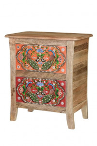 NOPTIERA 6882, MARO/MULTICOLOR, LEMN MASIV DE MANGO CU MOTIVE REALIZATE MANUAL, STIL VINTAGE G&C - Img 6