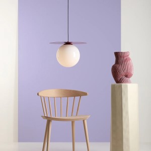 PENDUL LOOP L, 200 CM, ROSU, DIN STICLA SI METAL, STIL MODERN - Img 2