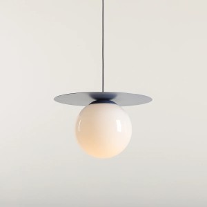 PENDUL LOOP M, 200 CM, ALBASTRU, DIN STICLA SI METAL, STIL MODERN - Img 1
