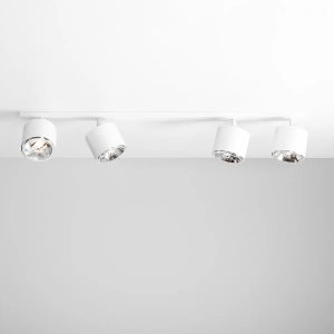 PLAFONIERA BOT, 4 BRATE, 15,5 CM, ALBA, DIN METAL, DESIGN MODERN - Img 2