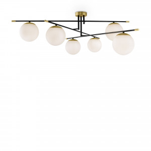 PLAFONIERA NOSTALGIA MOD048CL-06G , DIN METAL SI STICLA, STIL CLASIC, MAYTONI - Img 1
