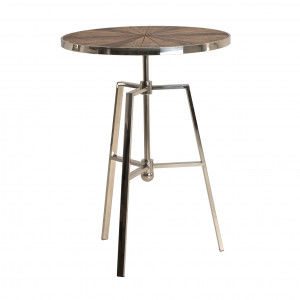 SCAUN DE BAR FYN REF. 24507, DIN LEMN MASIV DE PIN SI METAL, STIL VINTAGE, VIC - Img 1