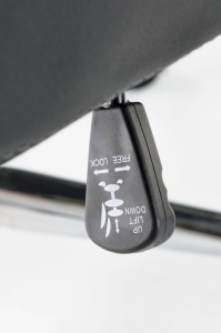 SCAUN DE BIROU ARGENTO, GRAFIT/NEGRU/CROM, TAPITERIE DIN PIELE ECOLOGICA/STOFA SI PICIOARE DIN METAL, STIL MODERN - Img 4