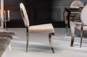 SCAUN DINING, BAROCK, DIN METAL SI CATIFEA BEJ, DESIGN BAROC, ARTIM GROUP SELECTION - Img 3
