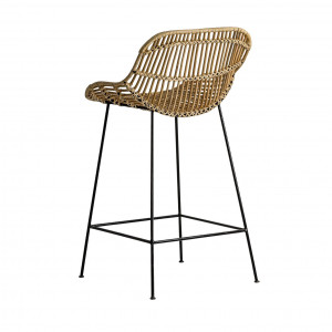 SCAUN LAYNA REF. 24608, NEGRU, CULOARE NATURALA, STIL CLASIC, DIN RATAN SI FIER, VIC - Img 4