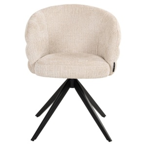 SCAUN ROTATIV SERENITY BEIGE CHENILLE, S4781, CONFECTIONAT DIN METAL, SPUMA SI 100% POLIESTER, RICHMOND INTERIORS - Img 2