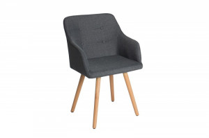 SET 2 SCAUNE GRI INCHIS SCANDINAVIA 36823 - DESIGN SCANDINAV - Img 2