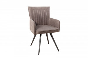 SET 2 SCAUNE GRI ROADSTER 37318 - DESIGN RETRO/INDUSTRIAL - Img 1