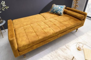 SOFA EXTENSIBILA, 195CM, MICROFIBRA GALBEN PAL, MODEL DEOSEBIT, ARTIM GROUP SELECTION - Img 2