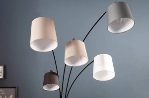 STOC!!! LAMPADAR LEVELS MULTICOLOR 205CM DIN METAL SI TEXTIL COD 36398 - Img 3