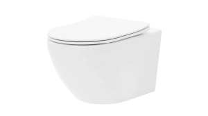 VAS DE TOALETA SUSPENDAT REA CARLO MINI TORNADO RIMLESS FLAT N, ALB, DIN CERAMICA, CALITATE SUPERIOARA - Img 1