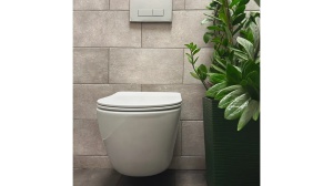 VAS DE TOALETA SUSPENDAT REA CARLO MINI TORNADO RIMLESS FLAT N, ALB, DIN CERAMICA, CALITATE SUPERIOARA - Img 6