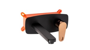 BATERIE INCASTRATA REA MILD, CU BOX, NEGRU/AURIU ROSE, DIN ALAMA, CALITATE SUPERIOARA - Img 1