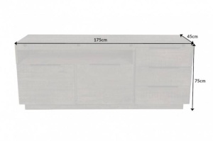 BUFET, FINCA 175CM, COD 40448, METAL SI LEMN PIN GRI, ASPECT INDUSTRIAL - Img 7