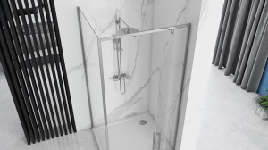 CABINA DE DUS REA RAPID SWING, 90x100CM, CROM, DIN STICLA, CALITATE SUPERIOARA - Img 6