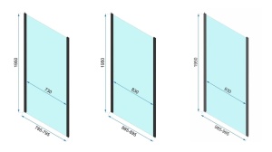 CABINA DE DUS REA RAPID SWING, 90x80CM, AURIU, DIN STICLA, CALITATE SUPERIOARA - Img 6