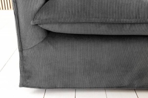 CANAPEA, 3 LOCURI 200CM, TEXTIL VELUR GRI, MODEL CONFORTABIL, ARTIM GROUP SELECTION - Img 6