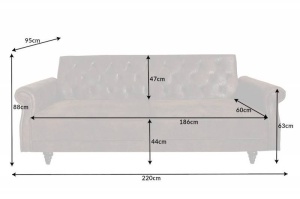 CANAPEA EXTENSIBILA,220CM, TAPITAT IN PIELE ECO, MARO ANTIC, ARTIM GROUP SELECTION - Img 7