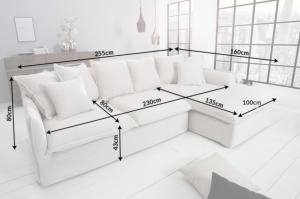 COLTAR 255CM, DIN MATERIAL IN, CULOARE CREM, DESIGN MODERN, ARTIM GROUP SELECTION - Img 7