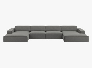 COLTAR JODIE, 6 LOCURI, 364 CM, DIVERSE CULORI SI MATERIALE, DESIGN DEOSEBIT - Img 2