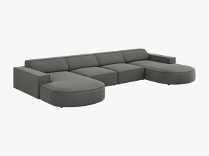 COLTAR JODIE, 6 LOCURI, 364 CM, DIVERSE CULORI SI MATERIALE, DESIGN DEOSEBIT - Img 2