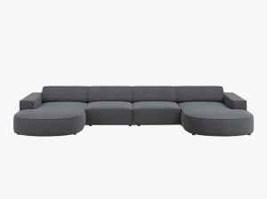 COLTAR JODIE, 6 LOCURI, 364 CM, DIVERSE CULORI SI MATERIALE, DESIGN DEOSEBIT - Img 9
