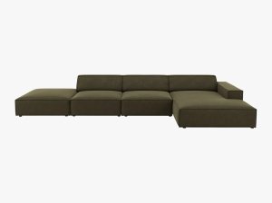 COLTAR JODIE, DREAPTA, 5 LOCURI, 341 CM, DIVERSE CULORI SI MATERIALE, DESIGN DEOSEBIT - Img 12