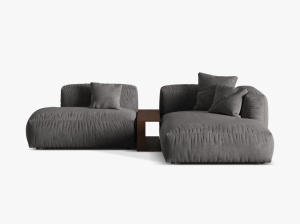 COLTAR MODULAR MARTINA DREAPTA, 2 LOCURI, 285 CM, DIVERSE CULORI SI MATERIALE, DESIGN DEOSEBIT - Img 8