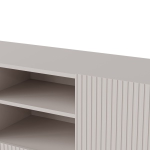 COMODA PAXOS KM-1, 150X40 CM, CASMIR/NEGRU, DIN MDF FURNIRUIT, PAL LAMINAT SI METAL, STIL MODERN - Img 3