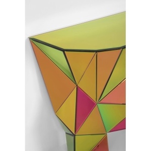 CONSOLA PRISMA COLOR 127 CM, CONFECTIONATA DIN MDF SI STICLA OGLINDA, STIL MODERN - Img 3