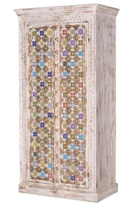 DULAP BAKHRA 6576, MULTICOLOR, LEMN DE MANGO SI DETALII DIN BRONZ, STIL VINTAGE G&C - Img 4