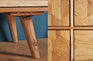 DULAP/BUFET LEMN MASIV, 140CM DIN LEMN ACACIA, DESIGN RETRO, ARTIM GROUP SELECTION - Img 5