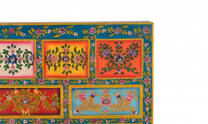 DULAP LIVING 122CM, MULTICOLOR, LEMN DE MANGO, GINER Y COLOMER - Img 2