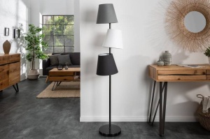 LAMPADAR LEVELS NEGRU/GRI/ALB 163CM DIN METAL SI IN COD 39674 - Img 2